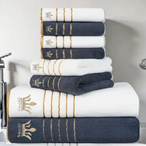 Ensemble de serviettes de bain corail ultra douces 8 pièces,