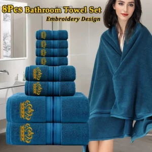 Ensemble de serviettes d'hôtel brodées 8 pièces