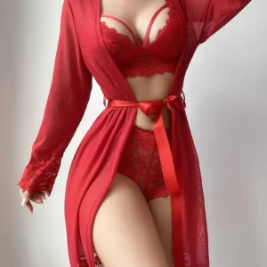 Ensemble de lingerie sexy pour femme / Patchwork en maille